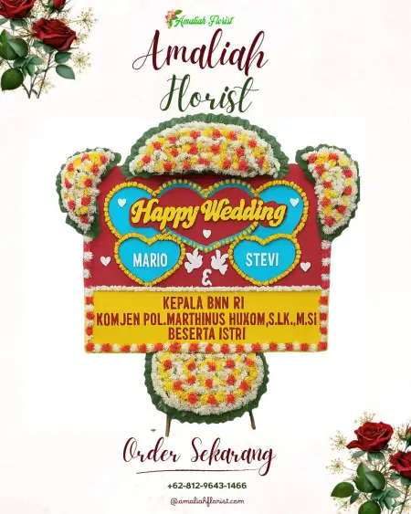 Papan Bunga Pernikahan Cirahab